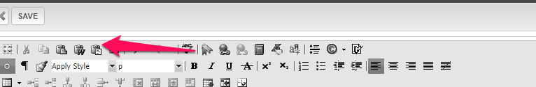 Paste as Plain Text Button location on menu bar